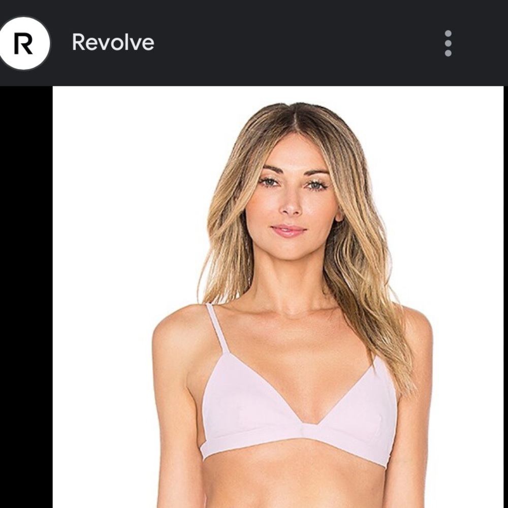Mara Hoffman Astrid bikini top new with tags pastel pink size Large